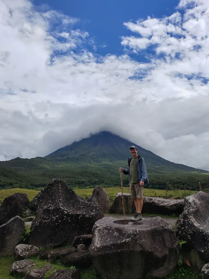 Arenal Volcano from the old lava fields